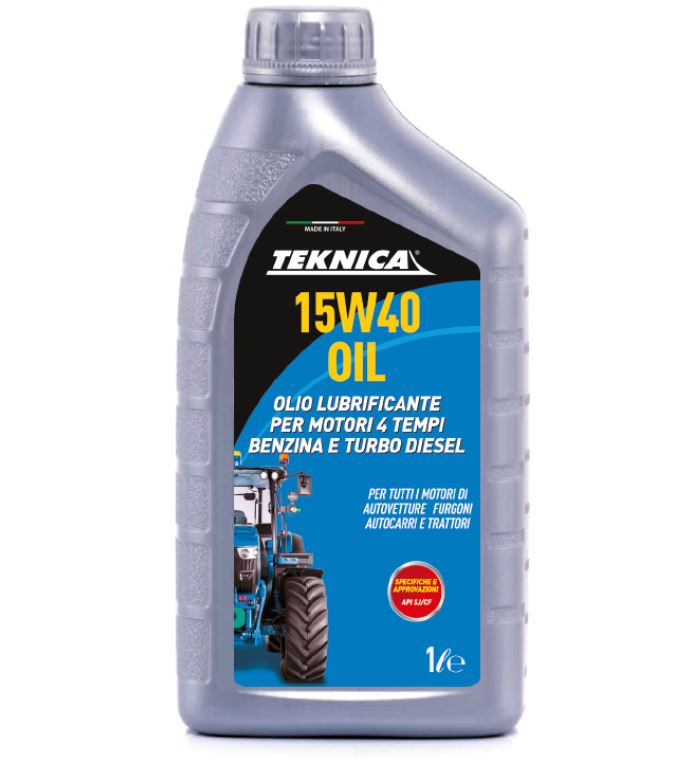 OLIO LUBRIFICANTE PER MOTORI 4 TEMPI BENZINA E TURBO DIESEL 15W40