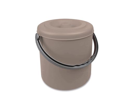 Pattumiera Eureka con coperchio lt 15 COLORE TORTORA