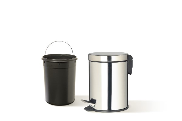 PATTUMIERA IN ACCIAIO CON PEDALE PREMIUM VASCHETTA DA 5LT ART. 0446