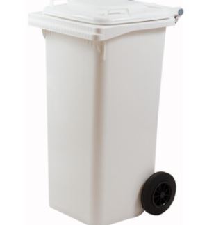 PATTUMIERA LT.120 CON RUOTE BIANCO MP
