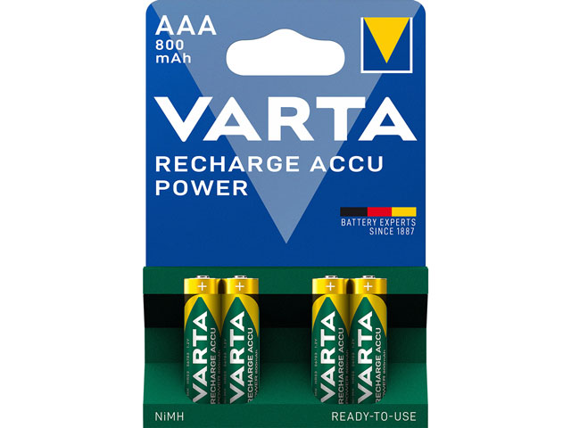 PILA VARTA RICARICABILE  MINISTILO PZ.4 R2U AAA