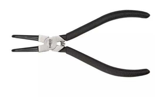 Pinza per anelli elastici 145 mm, INTERNA, PIEGATA ART.01-092 NEO