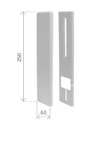 PLACCA CIECA CON SOTTOPLACCA PER AVVOLGITORI UNIV.IN ABS BIANCO
