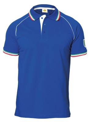 POLO 100% COTONE AZZURRA ITALIA BLU C/COLLETTO MOD. JOHANNESBURG SIZE L