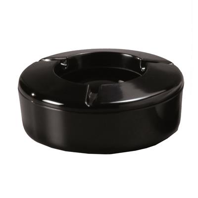 Posacenere Antivento 12.5cm H4cm NERO Melamina V22