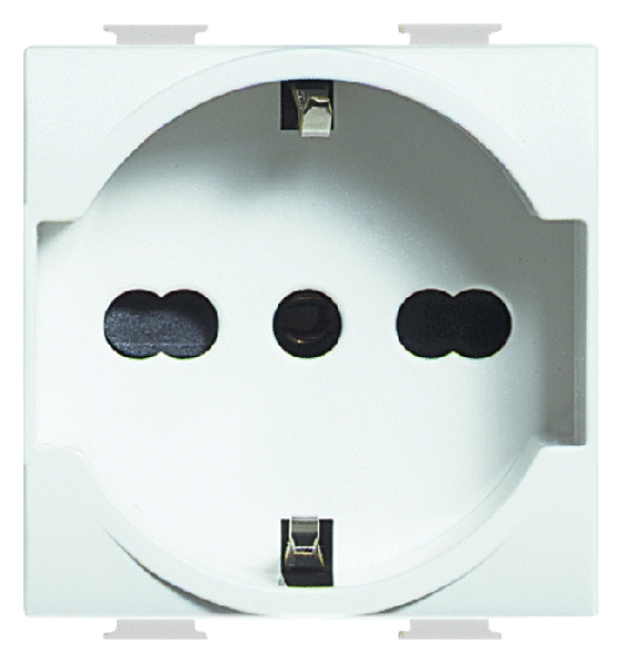 Presa BTIAM5440/16 MATIX - PRESA STD TEDESCO/ITALIANA.  presa standard tedesco e bipasso 10/16A 250 V ac - per spine standard It