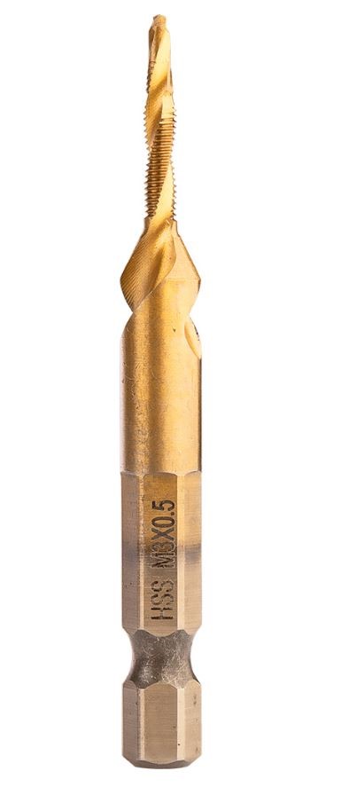 Punta per filettatura HSS TiN, M3x0,5 mm, esagonale NEO TOOLS ART. 08-949