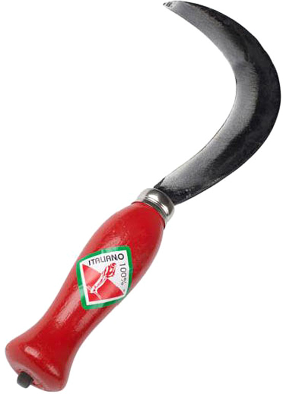 Roncolino PAPILLON -  lama in acciaio forgiato molato - manico in legno rosso 12 cm