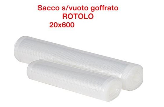 ROTOLO SACCO SOTTOVUOTO GOFFRATO 20X600CM 2PZ