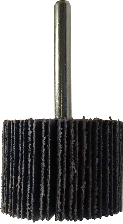 Ruota a lamelle zirconio GR.40 MM.30X15 - gambo 6 mm per finitura di piccole superfici anche sagomate