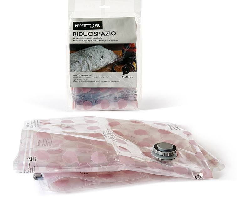 SACCO SOTTOVUOTO RIDUCISPAZIO SALVAINDUMENTI E BIANCHERIA CM80X120 ART. 0362G