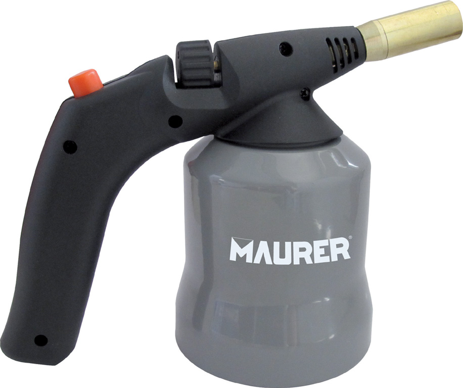 Saldatore multiuso a cartuccia MAURER - accensione piezoelettrica - fiamma fino a 1650° C - base in metallo.