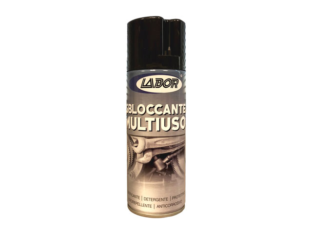 Sbloccante spray multiuso labor 400ml: sblocca, protegge, lubrifica, pulisce.