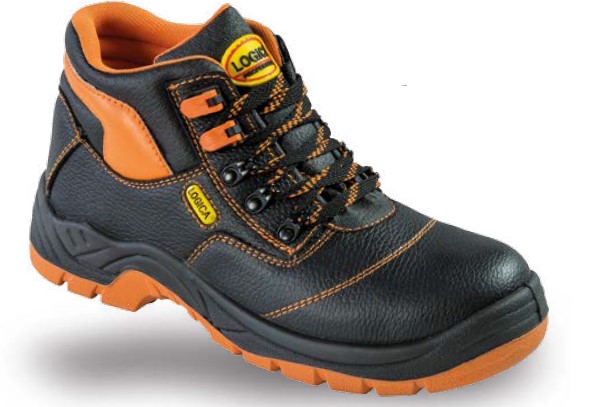 SCARPA ANTINFORTUNISTICA ALTA S32/K S3 IN PELLE NERA TAGLIA 37 LOGICA