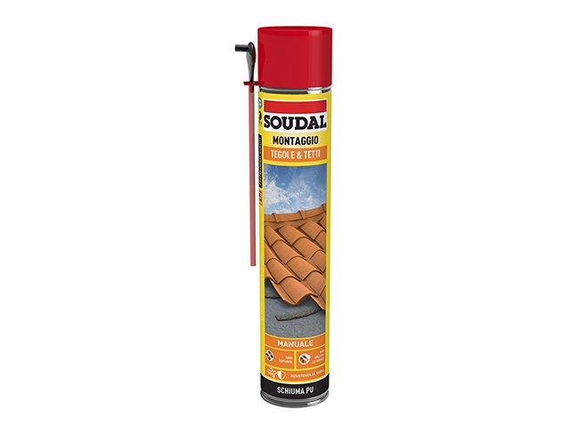 SCHIUMA POLIURETANICA TEGOLE E TETTI MANUALE 750ML