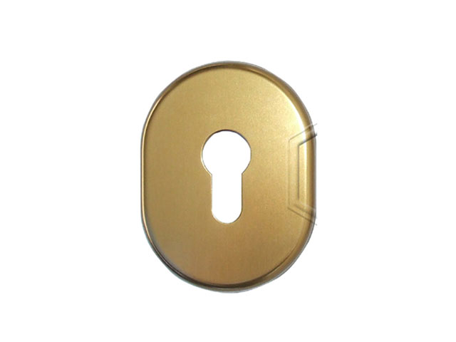 Securemme 4303 mostrina interna in alluminio anodizzato argento  per cilindro europeo, con supporto plastico, dimensioni esterne