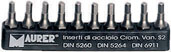 SET 10 INSERTI ESAGONALI MASCHIO MM2,5x25 inserto da 1/4 FINITURA SABBIATAIn acciaio SE di durezza HRC60+-2