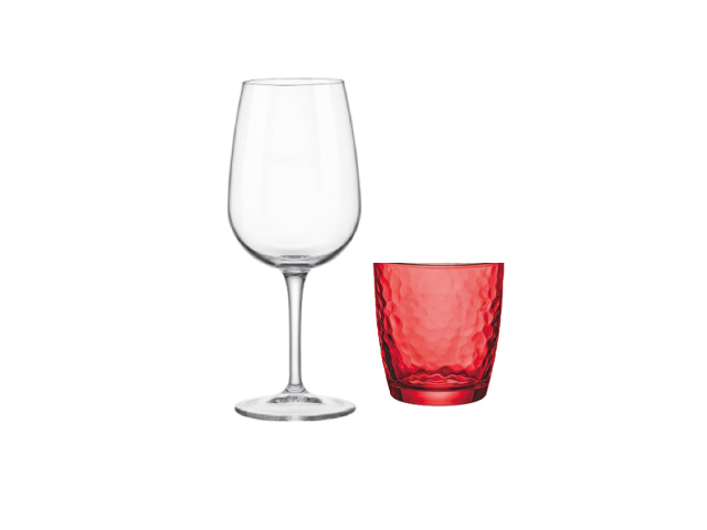 SET 12 PEZZI SPAZIO BORMIOLISet 12 pezzi in vetro composto da 6 calici Spazio Medium cl.41,8 più 6 bicchieri Palatina acqua cl.3