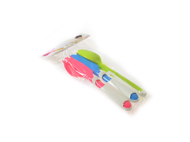 SET 3 PEZZI POSATE GOURMETSet composto da forchetta, coltello e cucchiaio tavola, in PP BPA free, lavabile in lavastoviglie