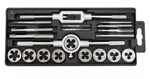 SET Filiere e maschi M3-M12, set da 20 pezzi ART. 14A425 TOPEX