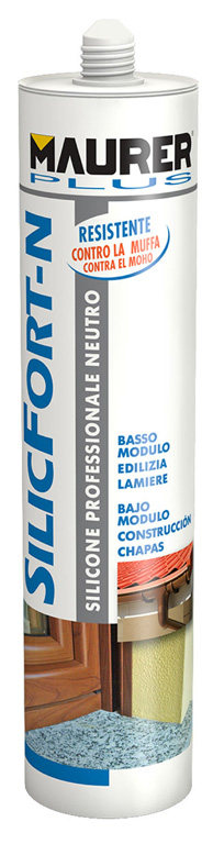 Sigillante siliconico neutro  SILICFORT-N GRIGIO- resistente ai raggi UV ed alla muffa - idoneo in campo edile e lattoneria - te