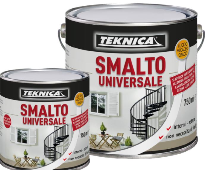 SMALTO UNIVERSALE SUPPORTI DIFFICILI MICACEO ANTRACITE GRANA GROSSA 750ML TEKNICA TK17-5517
