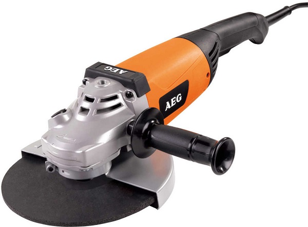 Smerigliatrice angolare - AEG mod. WS 22-230 DMS - 2.200 W - diametro mola 230 mm - motore elettrico rivestito - calotta di prot