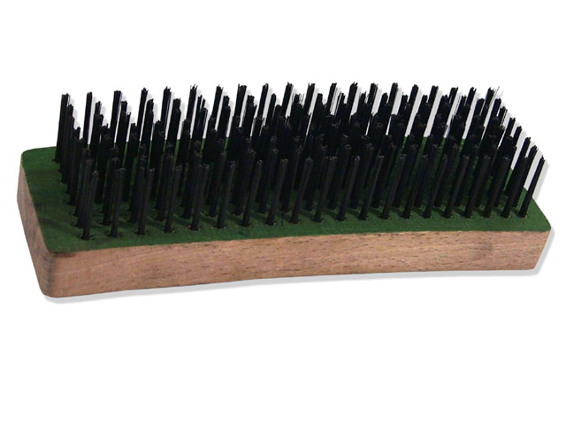 SPAZZOLA IN ACCIAIO RETTANGOLARE MANICO LEGNO PAVAN ART. 1134