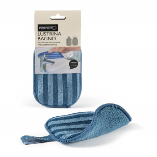 Spugna in microfibra Lustrina Bagno. Ideale per la pulizia del bagno con un lato abrasivo per rimuovere macchie e residui di sap