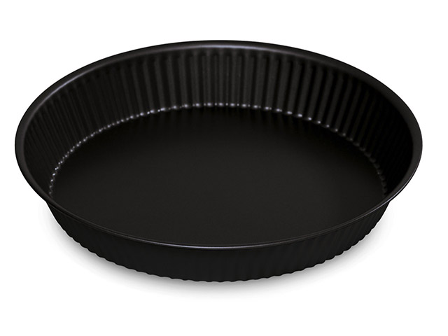 STAMPO CROSTATA GARDENIA cm28, fondo liscio. Stampo tondo per crostata Gardenia, con rivestimento antiaderente.