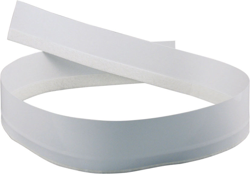 Striscia paraspifferi 1MT BIANCA autoadesiva in PVC per porte - flessibile con feltrino