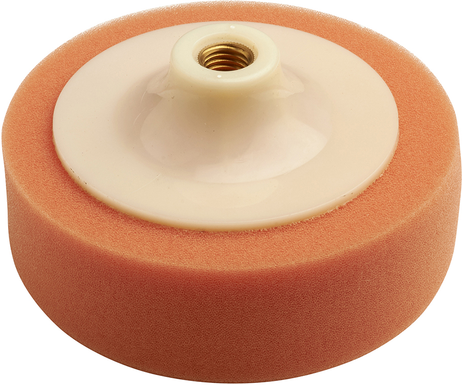 Tampone per lucidare MAURER in spugna - foro 14MA + gambo diam. 6 mm - diam. 125 mm