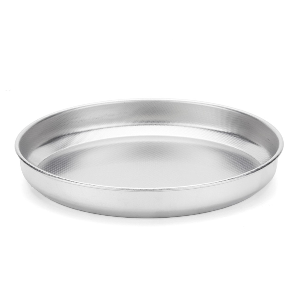 TEGLIA PIZZA ACCIAIO INOX ANTIADERENTE DIAMETRO 32CM STEEL PAN