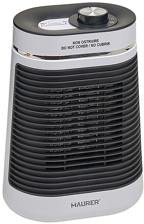 TERMOVENTILATORE CON RESISTENZA CERAMICA E OSCILLAZIONE MAURER 1000/1500W