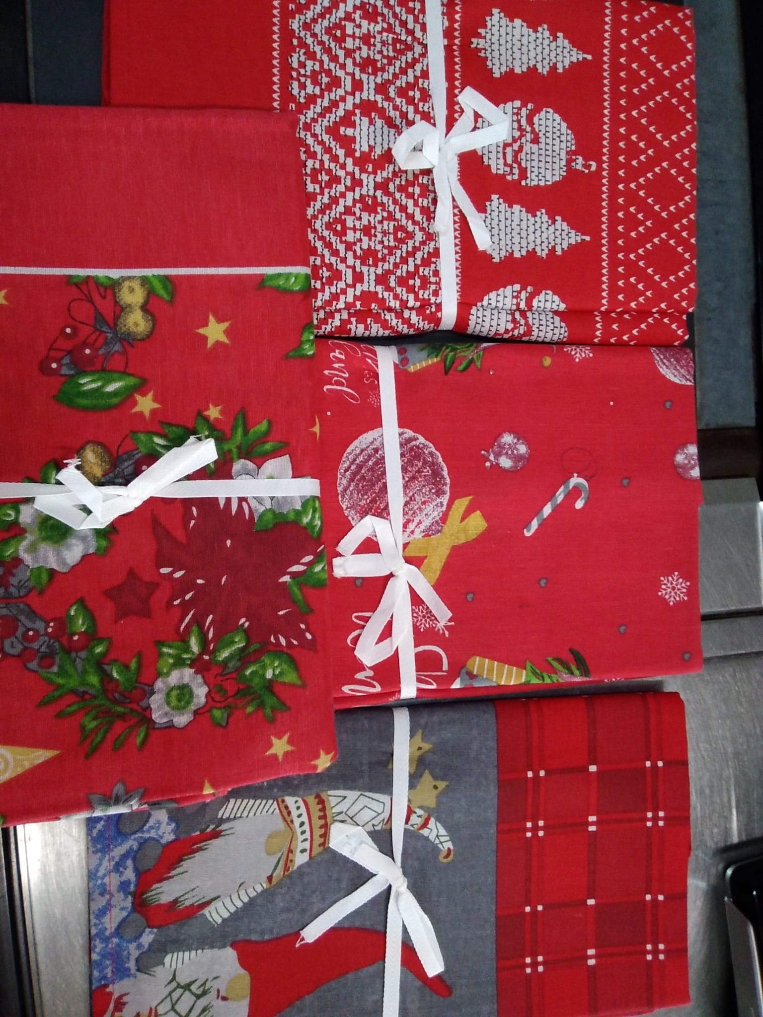TOVAGLIA 140X240 COTONE STAMPATO NATALE 12 POSTI
