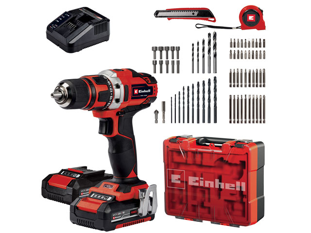 Trapano a batteria PXC 18V/2,0Ah. Incluso caricabatteria (x1)+ batteria 18V/2,0Ah (x2). EINHELL 4513934