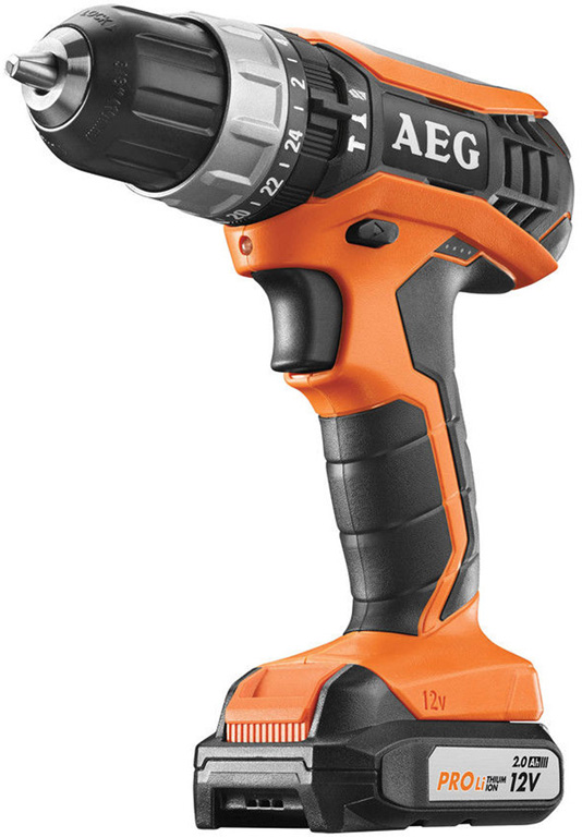 Trapano a percussione AEG mod. BSB12G3LI - 12V - lunghezza 188 mm - mandrino autoserrante da 1,5-10 mm - coppia max 32 Nm - 2 ve