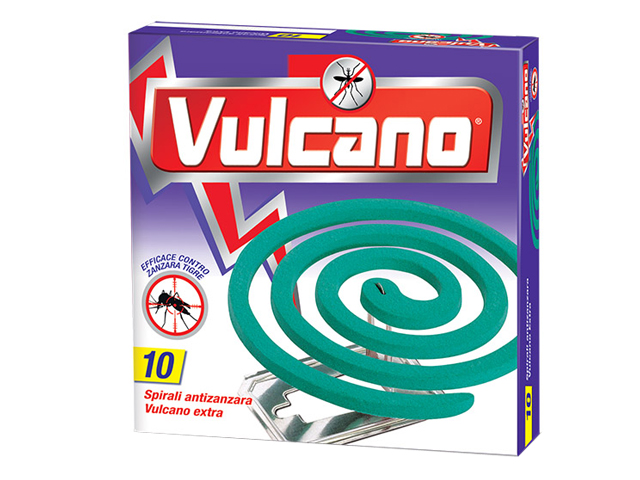 Vulcano spirale anti zanzare 10 SPIRALI. Agiscono immediatamente dopo l'accensione e ti proteggono da insetti e zanzare. Ogni sp