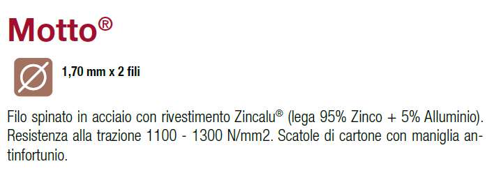 FILO SPINATO MOTTO 250 m  