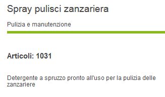 SPRAY PULISCI ZANZARIERA  