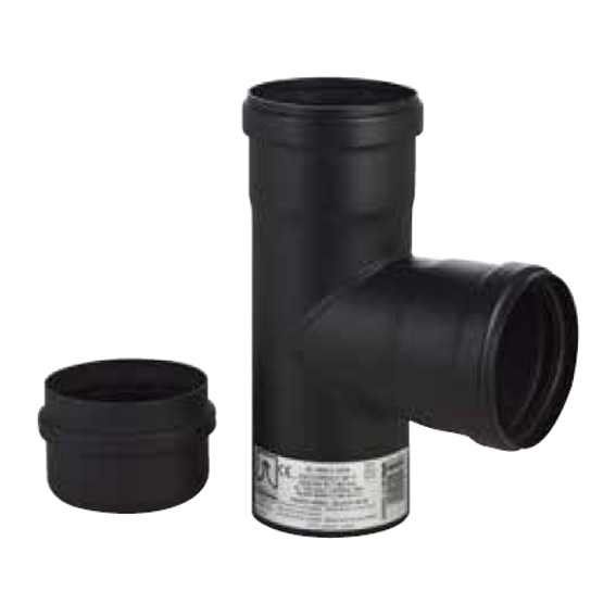 TEE FF C/TAP COND diametro 80 DEMA