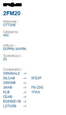 CHIAVE 2FM20 | 5FI23P     