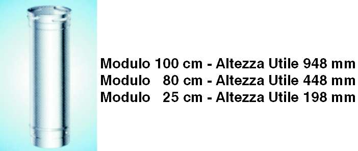 TUBO UNICO INOX  50 CM  80