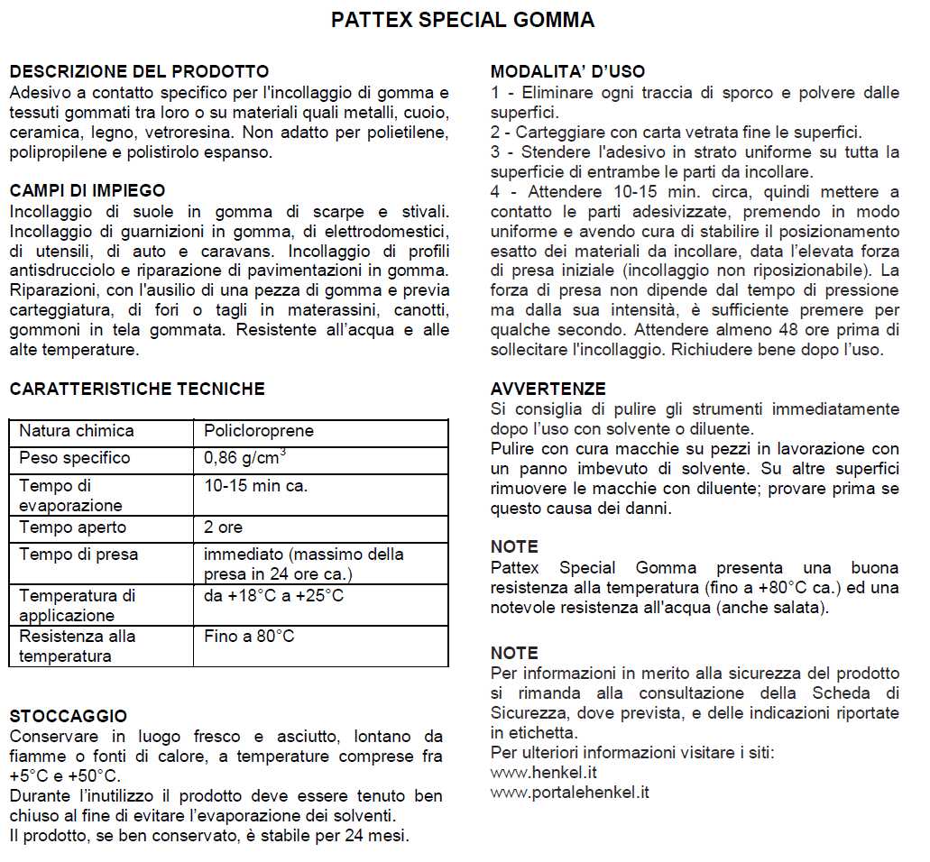 PATTEX SPECIAL GOMMA   30G