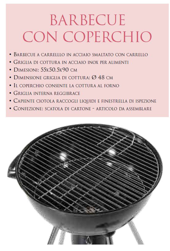 BARBECUE TONDO C/COP 45x84