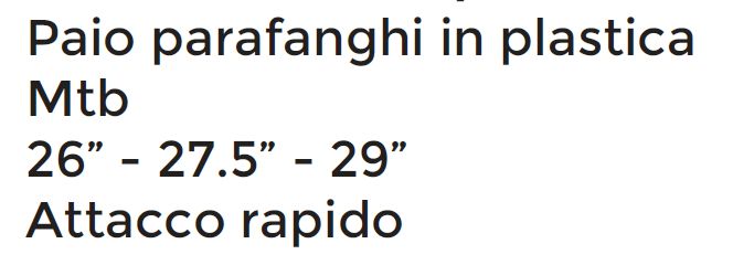 COPPIA PARAFANGHI ANT/POST