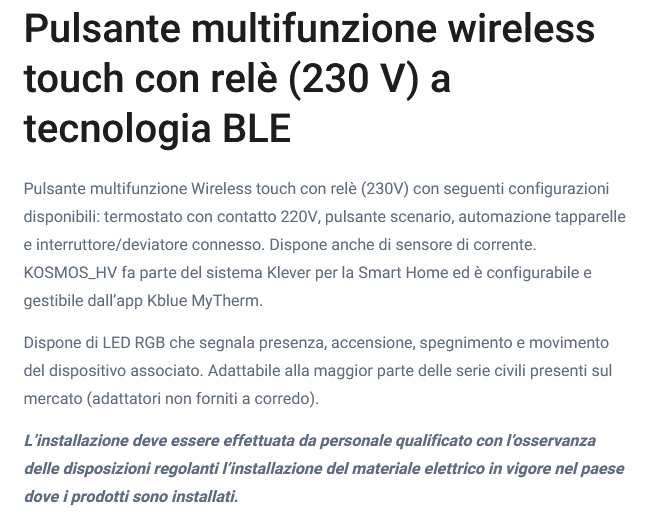 PULSANTE TOUCH C/REL? 230V