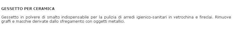 GESSETTO PER CERAMICA     