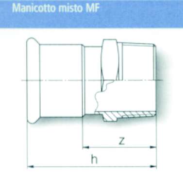 MANIC.FER.MISTO 18 x 1/2 M