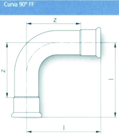 CURVA 90? INOX FF  22     